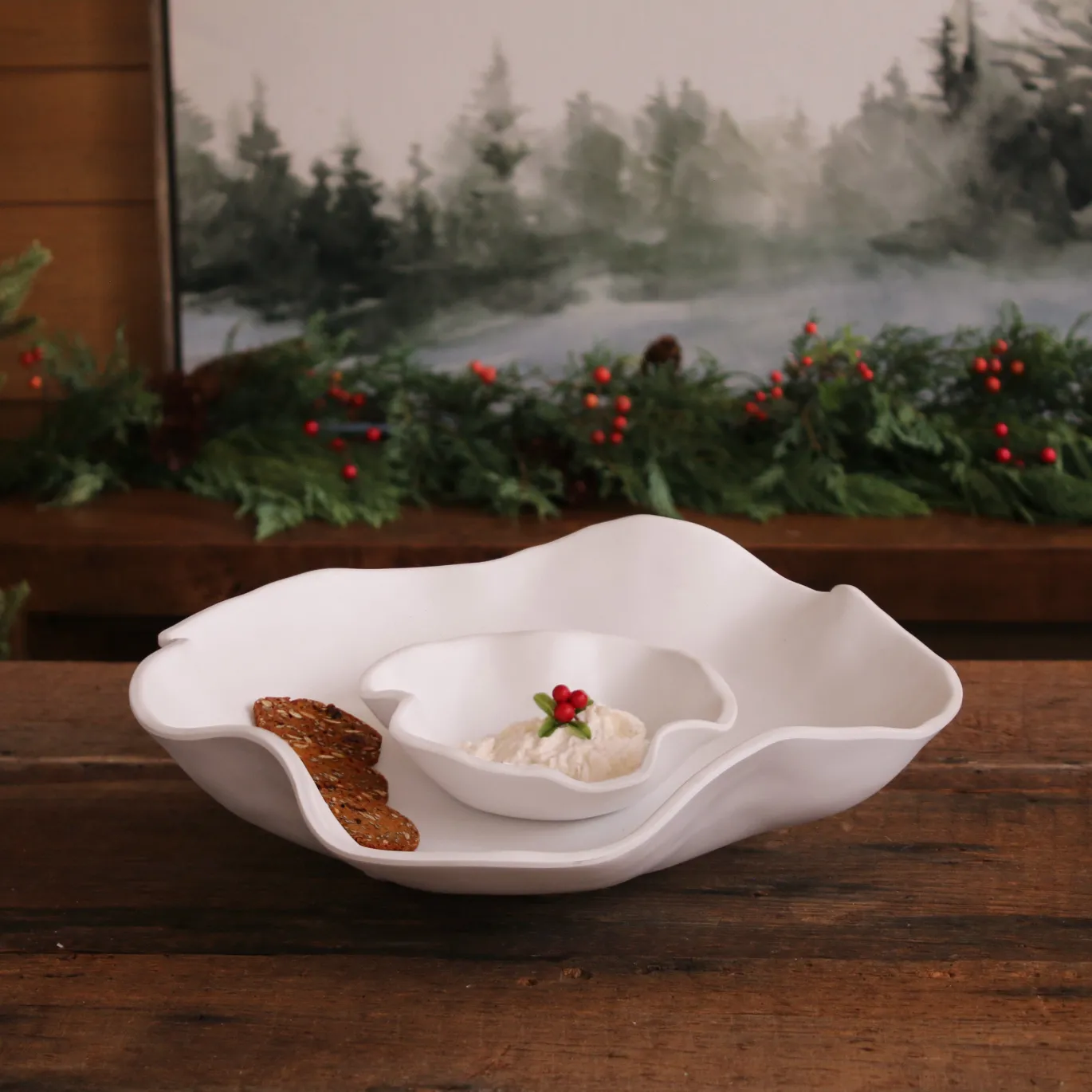 VIDA Nube Bowl with Dip (White)