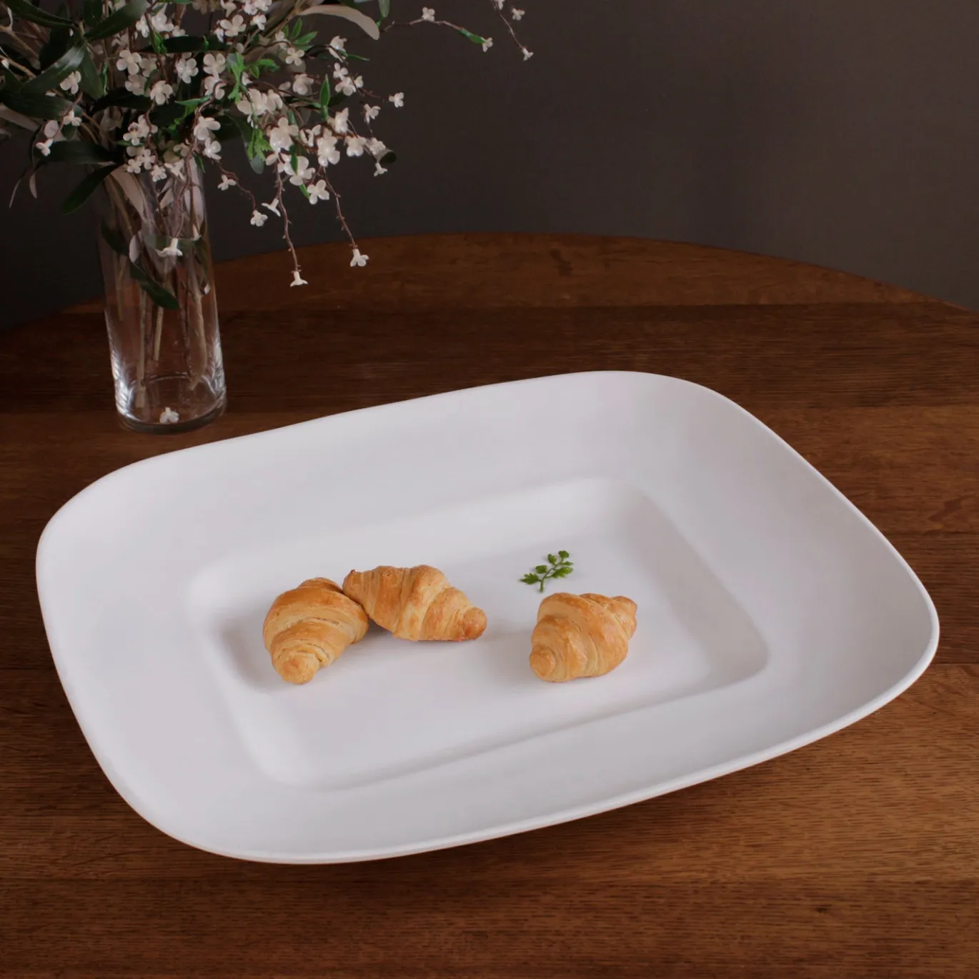 VIDA Nube Extra Large Rectangle Centerpiece (White)