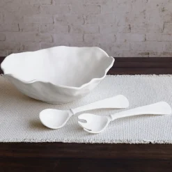 VIDA Nube Large Salad Servers (White)