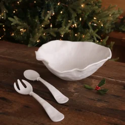 VIDA Nube Large Salad Servers (White)