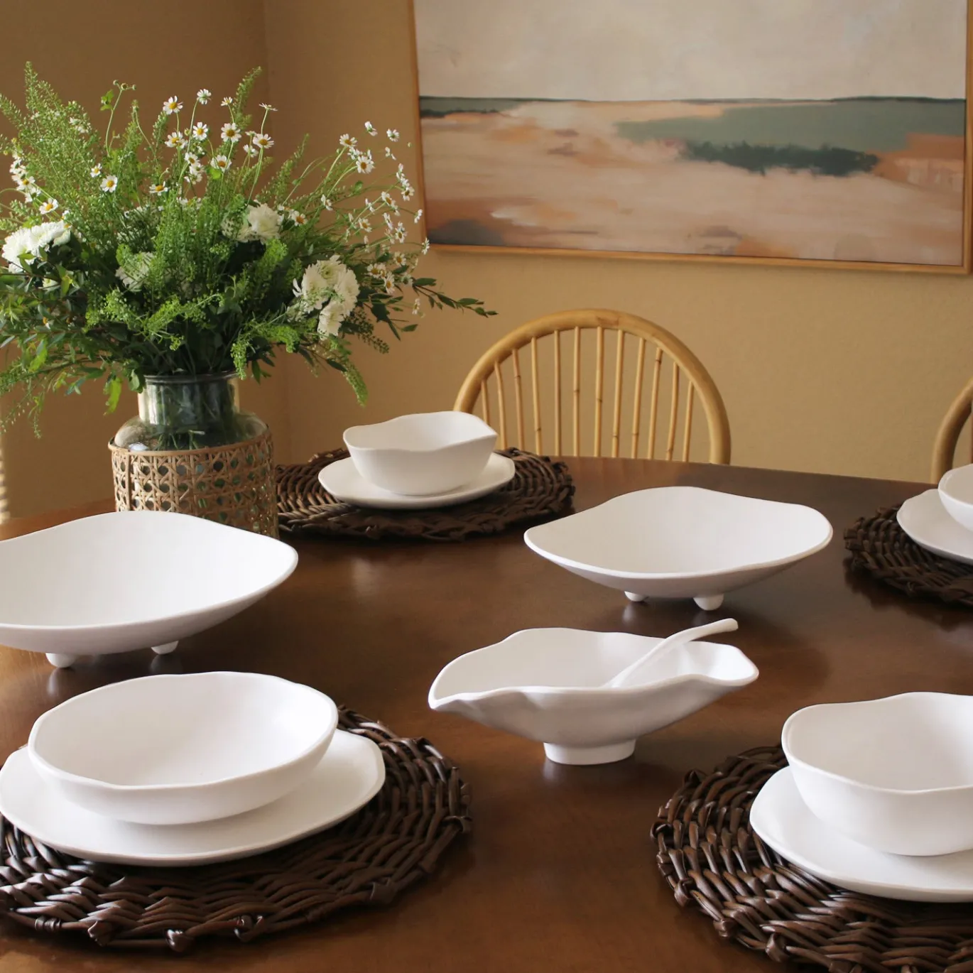 VIDA Nube Pasta Bowl Set of 4 (White)