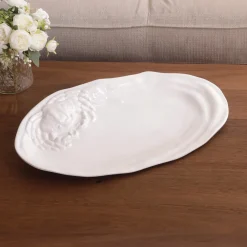 VIDA Ocean Large Oval Crab Platter (White)