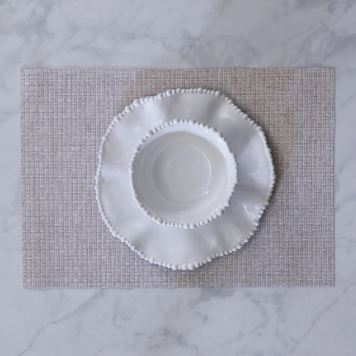 VIDA Rectangular Woven Placemats Set of 4 (Rattan)