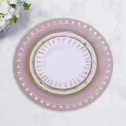 VIDA Round Embroidered Dots 15.5