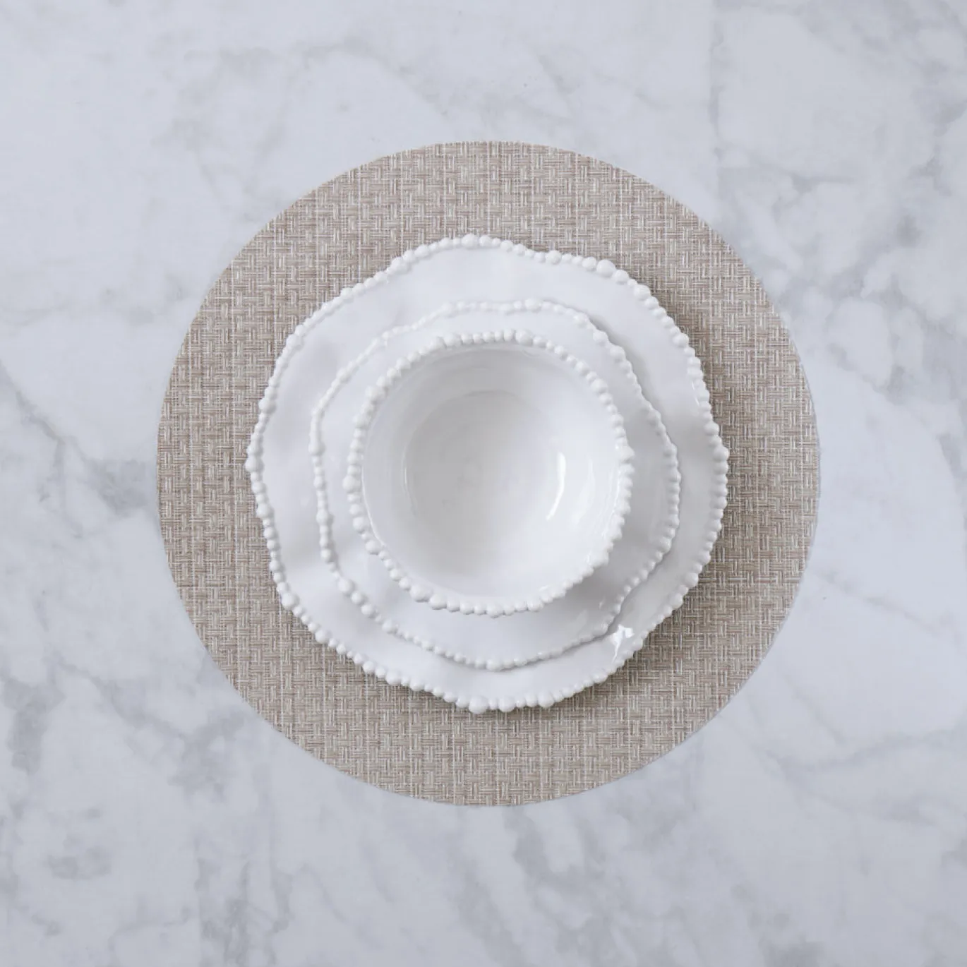 VIDA Round Woven Placemat Set of 4 (Rattan)