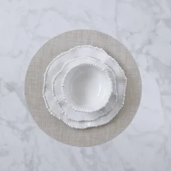 VIDA Round Woven Placemat Set of 4 (Natural)