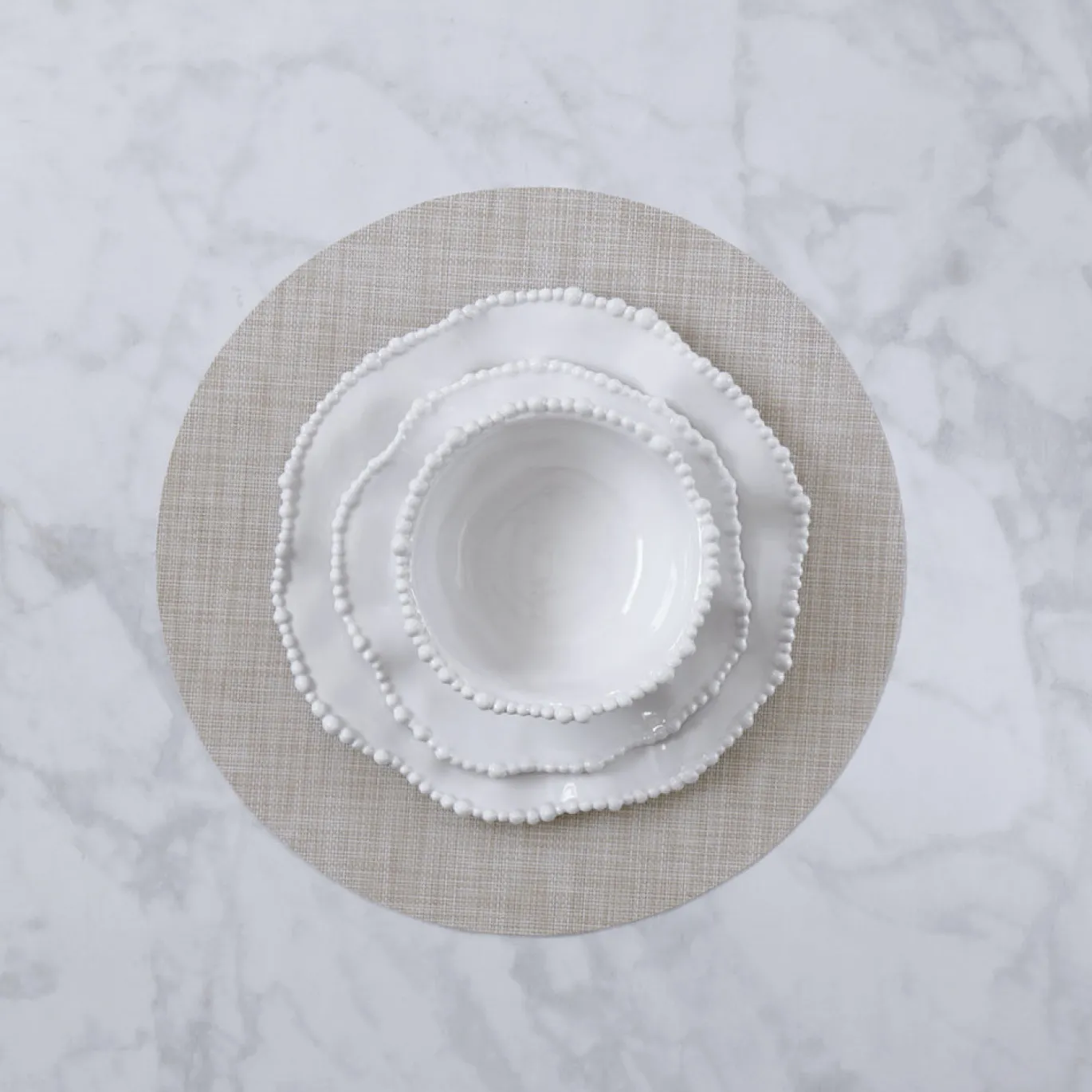 VIDA Round Woven Placemat Set of 4 (Natural)
