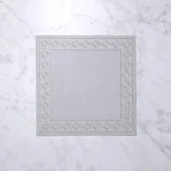 VIDA Square Embroidered 15" Square Placemats Set of 4 (Gray)