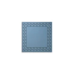 VIDA Square Embroidered 15" Square Placemats Set of 4 (Blue)
