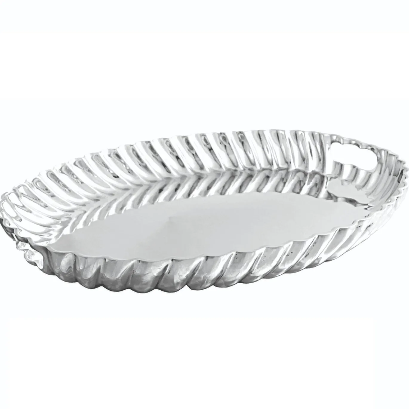 VINTAGE Swirl Oval Tray with Handles
